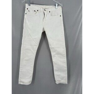 RRL Ralph Lauren Jeans Women's Skinny Fit Size 26 Low Rise Ankle White Ivory